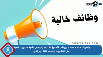 وظائف خدمة عملاء برواتب تتجاوز 16 ألف جنيه في شركة كبرى.. تعرف على الشروط وموعد التقديم الآن